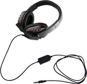 img 1 attached to SourceTon Gaming Headset: 3.5mm Noise Isolating Over Ear Headphone with Mic, Volume Control, & Bonus Adapter Compatible with PC, PS4, Xbox One Controller