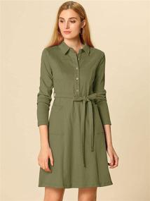 img 3 attached to Allegra Womens Placket Sleeve Casual Women's Clothing in Dresses