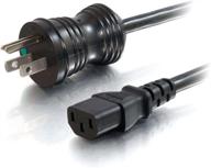 c2g hospital grade power cord: perfect for medical carts and mobile devices - 16 awg, black, 2 feet (0.60 meters) logo