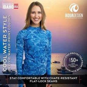 img 2 attached to 👚 Aqua Design Women's Long Sleeve Rashguard: Top-Rated Swim Shirt Rash Guard for Women
