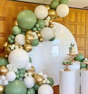 🎈 sage green eucalyptus balloon garland kit: perfect for bridal shower, wedding, baby shower, and birthday party decoration - create stunning diy balloon arch with boognt логотип