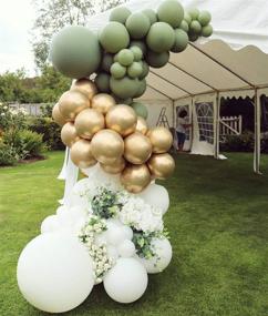 img 1 attached to 🎈 Sage Green Eucalyptus Balloon Garland Kit: Perfect for Bridal Shower, Wedding, Baby Shower, and Birthday Party Decoration - Create Stunning DIY Balloon Arch with Boognt