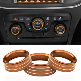 img 4 attached to 🧡 Dodge Accessories: Orange Interior Control Knob Cover for Dodge Challenger/Charger 2015-2021, Chrysler 200/300/300s 2015-2020