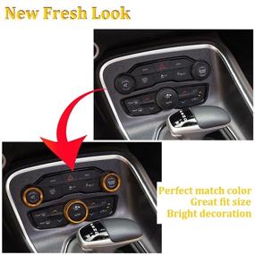 img 1 attached to 🧡 Dodge Accessories: Orange Interior Control Knob Cover for Dodge Challenger/Charger 2015-2021, Chrysler 200/300/300s 2015-2020