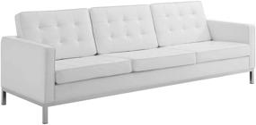 img 3 attached to Modway Tufted Upholstered Leather Ottoman Furniture and Living Room Furniture