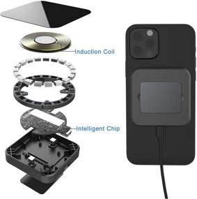 img 1 attached to ⚡ Mrkyy Magnetic Wireless Charger with Kickstand: Fast Charging Pad for iPhone 12/12 mini/12 Pro/12 Pro Max and Magnetic Clear Cases