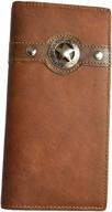 genuine leather western bi fold wallet logo