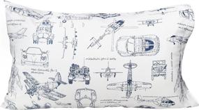 img 1 attached to J Pinno Helicopter Aircraft Transport Pillowcase - Fun and Functional for Kids' Bedroom Decor