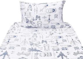 img 3 attached to J Pinno Helicopter Aircraft Transport Pillowcase - Fun and Functional for Kids' Bedroom Decor