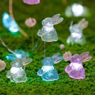 🐇 easter decoration lights: festive rabbit bunny string lights with remote control - dual power for indoor outdoor parties, weddings, and camping logo