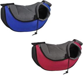 img 3 attached to 🐾 Convenient Pet Sling Carrier: Mesh Travel Shoulder Bag for Easy and Comfortable Pets Travel