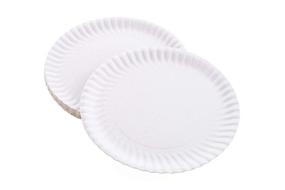 img 1 attached to 🍽️ Concession Essentials Uncoated 9 Inch Paper Plate with Two Bonus Cotton Masks - Pack of 500 Paper Plates