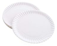 🍽️ concession essentials uncoated 9 inch paper plate with two bonus cotton masks - pack of 500 paper plates logo