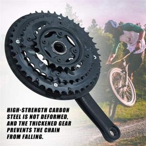 img 2 attached to 🚵 Enhance Your Mountain Biking Experience with the ColouredPeas Square Cone Mountain Crankset - 6/7/8 Speed, 42T 34T 24T Crank Set!