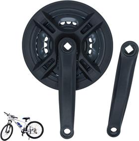 img 4 attached to 🚵 Enhance Your Mountain Biking Experience with the ColouredPeas Square Cone Mountain Crankset - 6/7/8 Speed, 42T 34T 24T Crank Set!