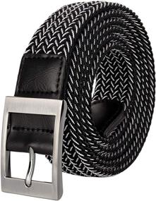 img 4 attached to 👔 Elastic Fabric Braided Men's Accessories and Belts by Drizzte