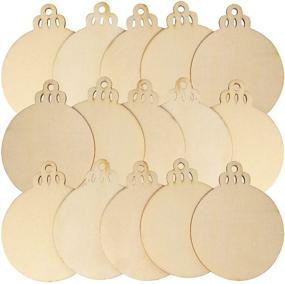 img 2 attached to 🌲 Yofit 120 PCS DIY Natural Wood Slices: Unfinished Wooden Circles for Crafts, Christmas Centerpieces, Home Décor, Wedding, and Holiday