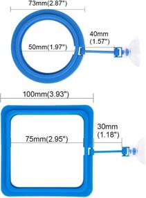 img 2 attached to 🐠 Enhance Feeding Efficiency with IAFVKAI 2PCS Fish Feeding Ring: Square and Round Aquarium Fish Floating Food Feeder Circle with Suction Cup