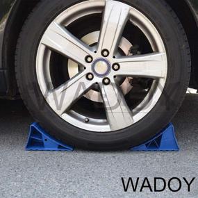 img 2 attached to Wadoy RV Wheel Chock: Reliable Camper Chocks for Travel Trailers - 2 Pack