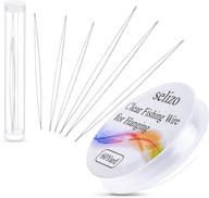 🧵 selizo 6pcs big eye beading needles with clear fishing line: perfect for beading, jewelry making, and crafts logo