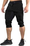 🩳 faskunoie men's breathable cotton 3/4 jogger capri shorts with three pockets for casual wear логотип