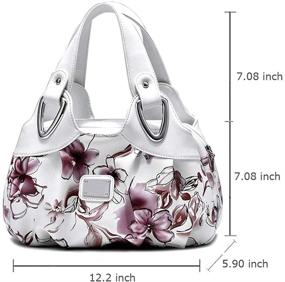 img 3 attached to 🌸 Barsine Vegan Leather Hobo Handbag: Stylish Floral Fashion for Women