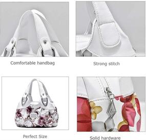 img 1 attached to 🌸 Barsine Vegan Leather Hobo Handbag: Stylish Floral Fashion for Women