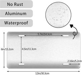 img 2 attached to 🚗 OHDS Компас номерного знака: пурпурно-синяя декоративная алюминиевая автомобильная пластина для мужчин и женщин - забавная передняя пластина, 6X12 дюймов.