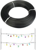 🔗 muzata 85ft 1/16" black vinyl coated stainless cable string light hanging kit - versatile, heavy-duty solution for outdoor/indoor globe suspension, lamp hanging, photo display, clothesline - 400lbs breaking strength wr10 logo