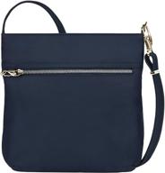 travelon women's anti-theft tailored n/s slim bag review: stylish & secure sapphire shoulder bag! logo