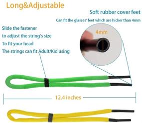 img 1 attached to 🏊 2 Pack Adjustable Floating Glasses Straps - Secure Water Sports Safety Holder for Swimming, Surfing & Water Park - Vibrant Yellow & Green Retainer Straps