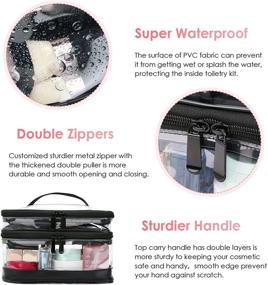 img 2 attached to 👜 KIPBELIF Clear Cosmetic Bag Organizer - Large Multifunctional Waterproof Portable Travel Makeup Bag