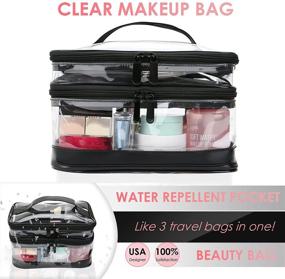 img 3 attached to 👜 KIPBELIF Clear Cosmetic Bag Organizer - Large Multifunctional Waterproof Portable Travel Makeup Bag