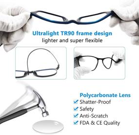 img 1 attached to 💙 Latest Livho Blue Light Blocking Computer Glasses: Ultimate Protection Against Eyestrain for Women and Men