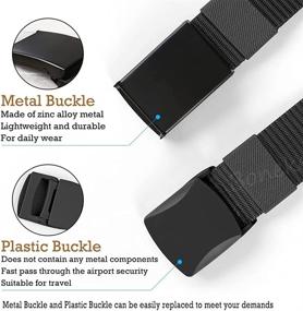 img 3 attached to 🔒 Tactical Metal Men's Belts: Breathable and Security-Focused Accessories for Military Use