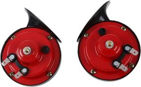 img 4 attached to 🚂 AFGQIANG 2PCS 300DB Super Train Horn: High-Powered Electric Snail Horn for Trucks, Cars, Motorcycles, Boats - Loud Double Horn Raging Sound with 12v Power Supply (Red)