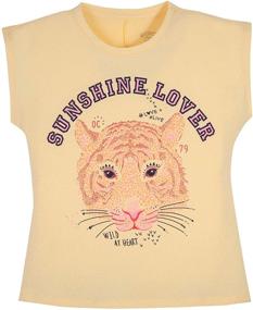 img 4 attached to 👚 Colored Blouses Graphic Camiseta for Girls: OFFCORSS Clothing Tops, Tees & Blouses