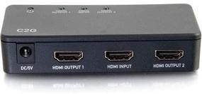 img 1 attached to 🔌 C2G HDMI Splitter, 4K Ultra HD, Dual Port, Black - Cables to Go 41057