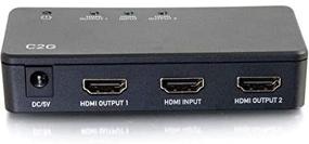 img 3 attached to 🔌 C2G HDMI Splitter, 4K Ultra HD, Dual Port, Black - Cables to Go 41057