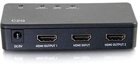 img 4 attached to 🔌 C2G HDMI Splitter, 4K Ultra HD, Dual Port, Black - Cables to Go 41057