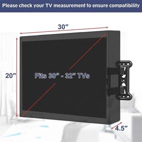 img 2 attached to Waterproof Outdoor TV Cover for 30-32 inch TV with Bottom Cover - Dustproof TV Screen Protectors with Remote Control Pocket, Ideal for LED, LCD, OLED Flat Screen TVs - Mounting Dream