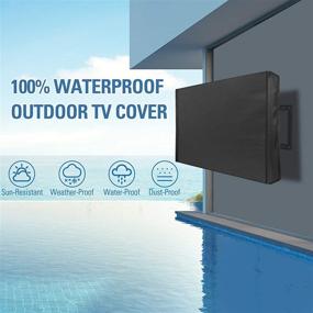img 3 attached to Waterproof Outdoor TV Cover for 30-32 inch TV with Bottom Cover - Dustproof TV Screen Protectors with Remote Control Pocket, Ideal for LED, LCD, OLED Flat Screen TVs - Mounting Dream
