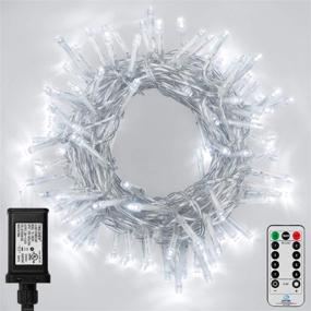 img 4 attached to 🎄 Koxly 66FT Outdoor String Lights 200 LED Fairy Tree Light with Remote Control Timer - Waterproof Christmas Decorative Extendable Lights - Plug in 8 Modes Twinkle Lights for Wedding Party Holiday