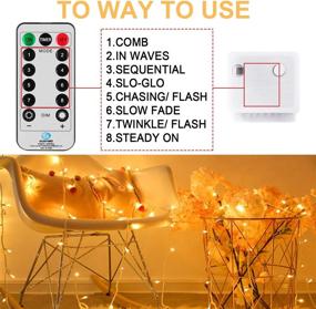 img 2 attached to 🎄 Koxly 66FT Outdoor String Lights 200 LED Fairy Tree Light with Remote Control Timer - Waterproof Christmas Decorative Extendable Lights - Plug in 8 Modes Twinkle Lights for Wedding Party Holiday