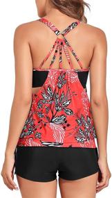 img 2 attached to Holipick Tankini Swimsuit Piece Tummy Control Bathing Suits Blouson Tankini