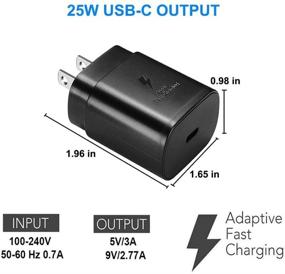 img 3 attached to Супербыстрая настенная зарядка-адаптер 25 Вт PD: Samsung USB-C для Galaxy S21 S20 Ultra, iPhone 12 Pro Max, Google Pixel и других (2 штуки)