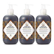 🧼 nubian heritage hand soap: deep clean african black soap cleanser - 12.3 oz (3 count) for effective cleaning logo