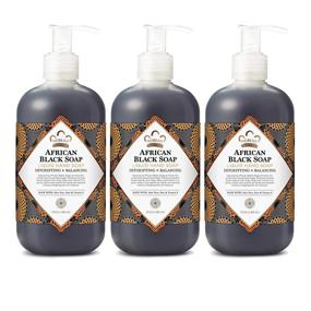 img 4 attached to 🧼 Nubian Heritage Hand Soap: Deep Clean African Black Soap Cleanser - 12.3 oz (3 Count) for Effective Cleaning