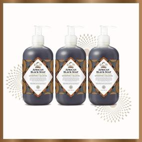 img 1 attached to 🧼 Nubian Heritage Hand Soap: Deep Clean African Black Soap Cleanser - 12.3 oz (3 Count) for Effective Cleaning