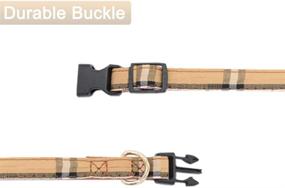 img 1 attached to 🐶 Bow Tie Dog Collar with Leash Set: Classic Plaid, Adjustable for Small Medium Large Dogs